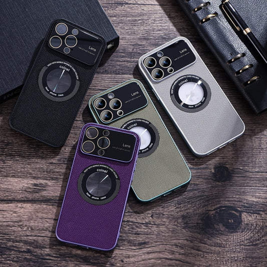 For iPhone 13 View Window Magsafe PC Phone Case(Purple) by buy2fix