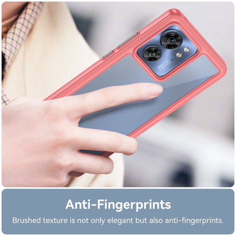 For Motorola Edge 40 Colorful Series Acrylic Hybrid TPU Phone Case(Red) - Motorola Cases by buy2fix | Online Shopping UK | buy2fix