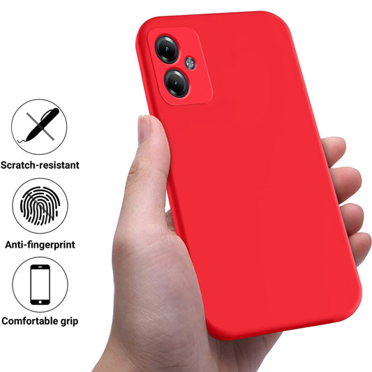 For Motorola Moto G54 5G Solid Color Liquid Silicone Dropproof Full Coverage Phone Case(Red) by buy2fix
