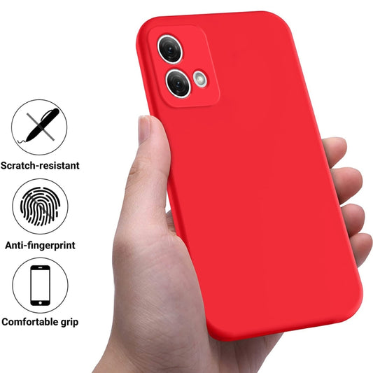 For Motorola Moto G84 5G Solid Color Liquid Silicone Dropproof Full Coverage Phone Case(Red) by buy2fix