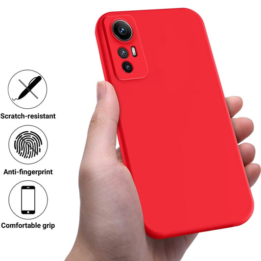 For Xiaomi Redmi Note 12S 4G Pure Color Liquid Silicone Shockproof Phone Case(Red) by buy2fix