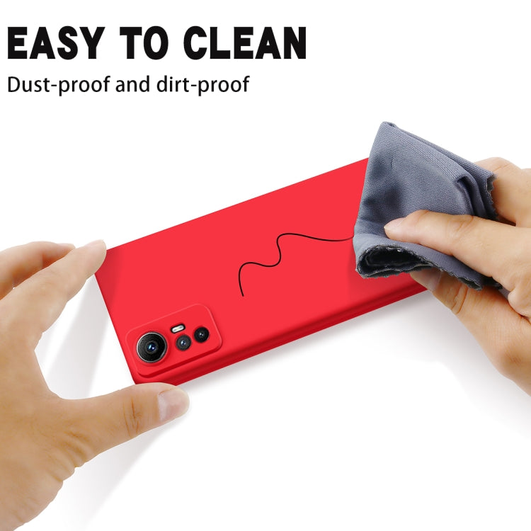 For Xiaomi Redmi Note 12S 4G Pure Color Liquid Silicone Shockproof Phone Case(Red) by buy2fix