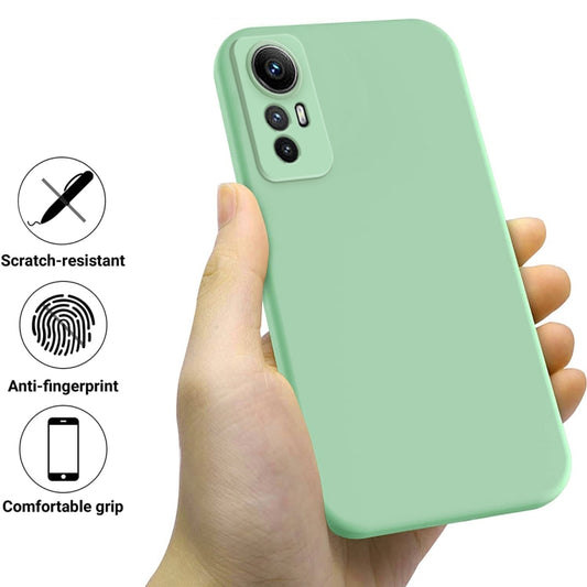 For Xiaomi Redmi Note 12S 4G Pure Color Liquid Silicone Shockproof Phone Case(Green) by buy2fix