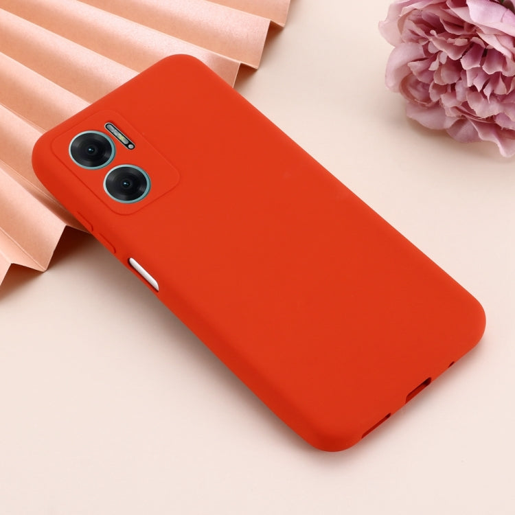 For Xiaomi Redmi 11 Prime 5G Pure Color Liquid Silicone Shockproof Phone Case(Red) by buy2fix