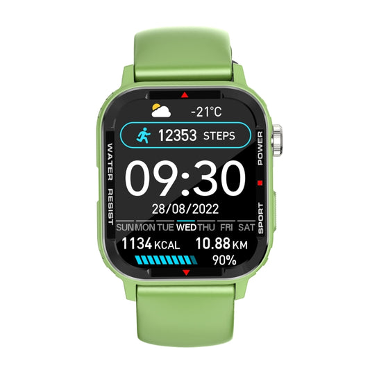 G96 1.85 inch HD Square Screen Rugged Smart Watch Support Bluetooth Calling/Heart Rate Monitoring/Blood Oxygen Monitoring(Green) by buy2fix