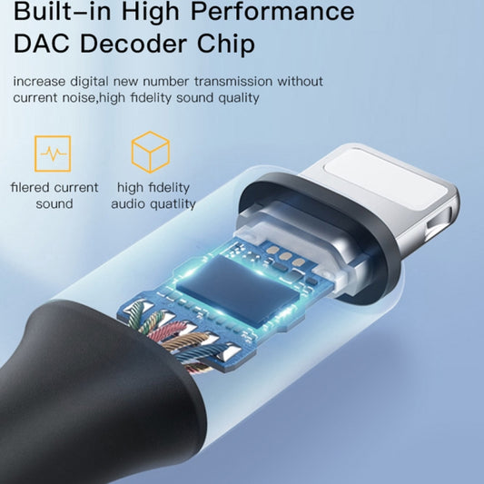 Yesido YAU35 8 Pin to 3.5mm AUX Audio Adapter Cable(Black) by Yesido