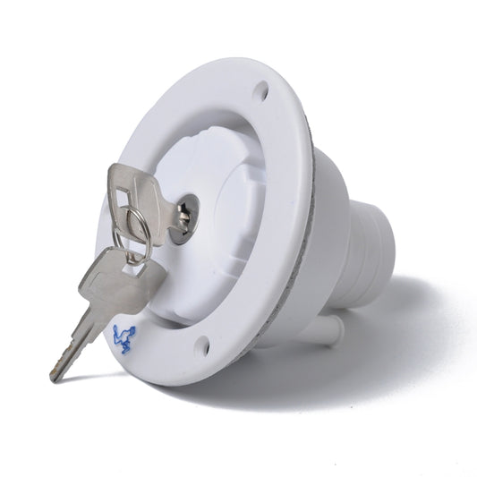 Locking Gravity Water Inlet Fill Dish Hatch Lock for RV Camper Trailer Cars(White) by buy2fix