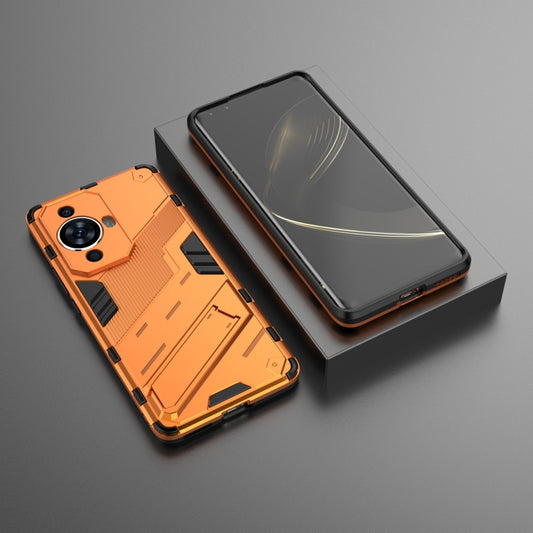 For Huawei nova 11 Pro 4G Punk Armor 2 in 1 PC + TPU Phone Case with Holder(Orange) by buy2fix