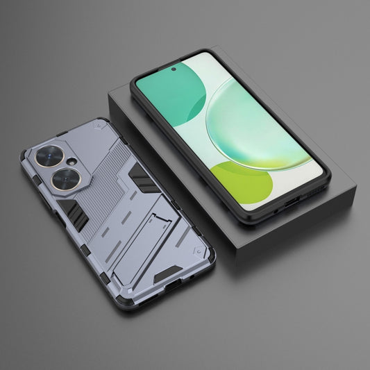 For Huawei nova 11i 4G Punk Armor 2 in 1 PC + TPU Phone Case with Holder(Grey) by buy2fix