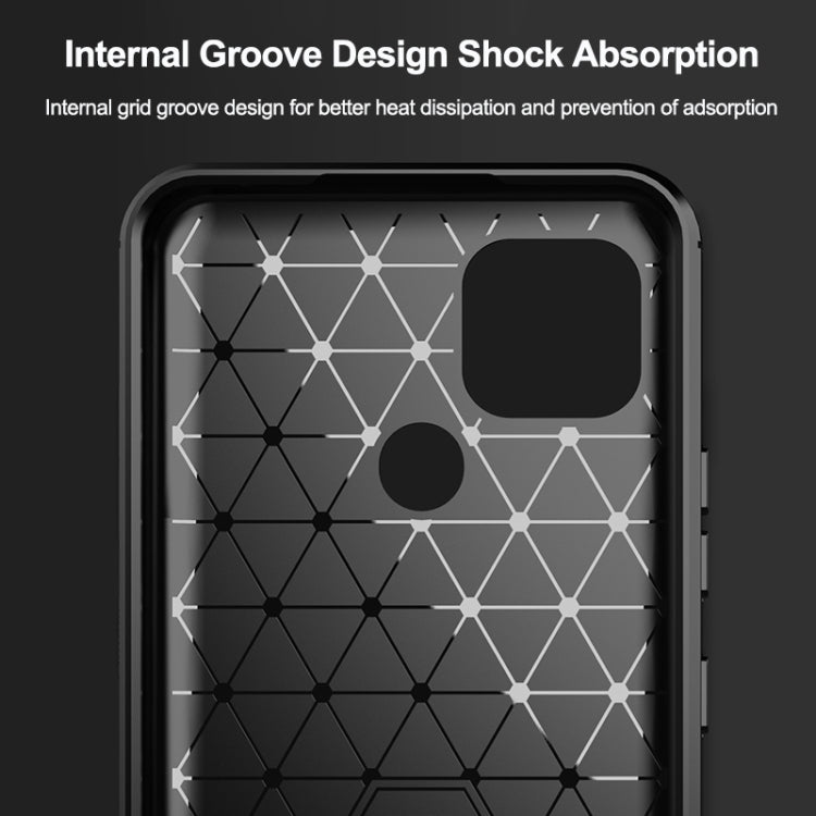 For Realme C21 Brushed Texture Carbon Fiber TPU Phone Case(Blue) - Realme Cases by buy2fix | Online Shopping UK | buy2fix