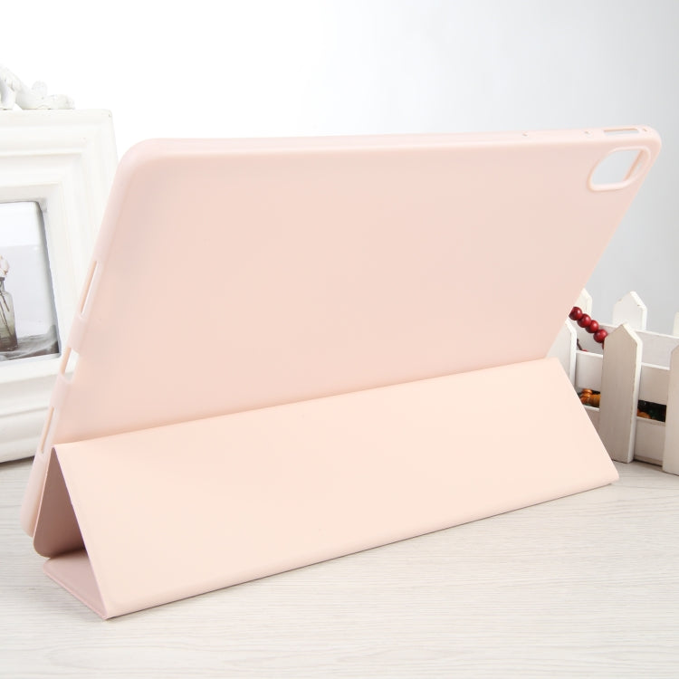 For Huawei MatePad Air 11.5 GEBEI 3-folding Holder Shockproof Flip Leather Tablet Case(Pink) by GEBEI