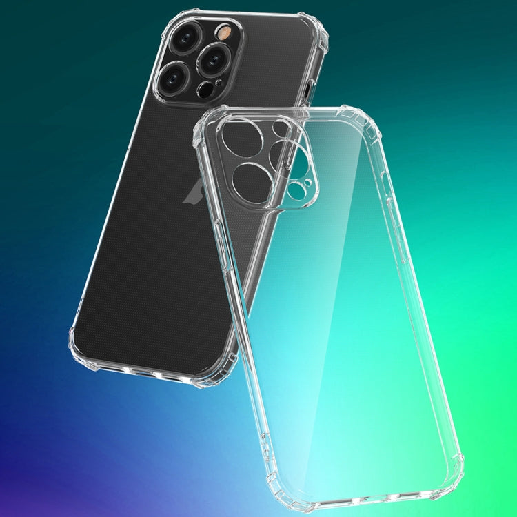 For iPhone 15 Pro Four-Corner Shockproof Clear TPU Phone Case(Transparent) by buy2fix