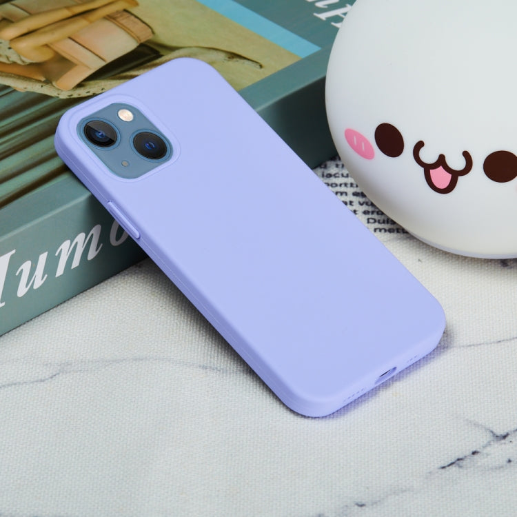 For iPhone 15 Solid Color Silicone Phone Case(Purple) by buy2fix
