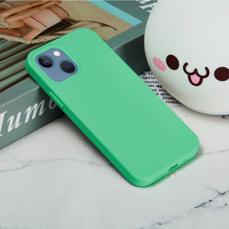 For iPhone 15 Solid Color Silicone Phone Case(Green) by buy2fix
