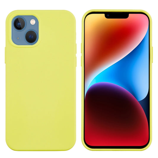 For iPhone 15 Solid Color Silicone Phone Case(Lemon Yellow) by buy2fix