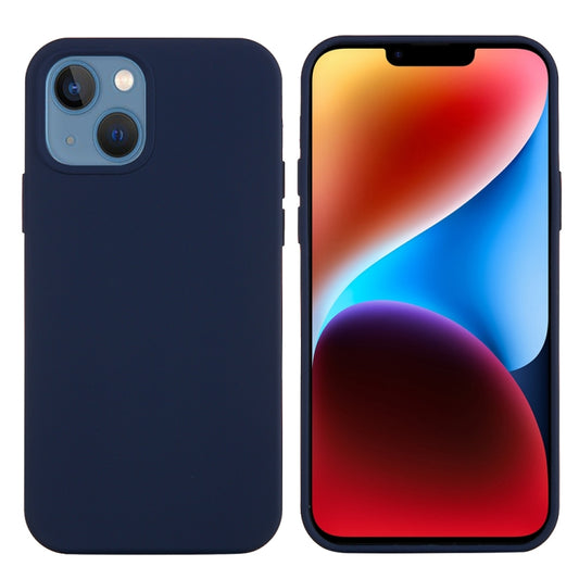 For iPhone 15 Solid Color Silicone Phone Case(Midnight Blue) by buy2fix