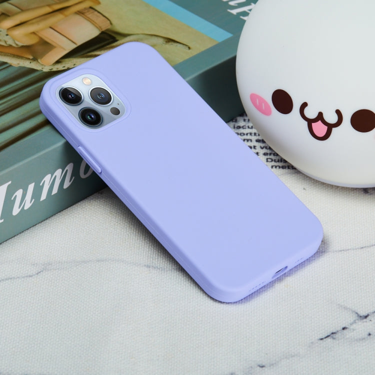 For iPhone 15 Pro Solid Color Silicone Phone Case(Purple) by buy2fix