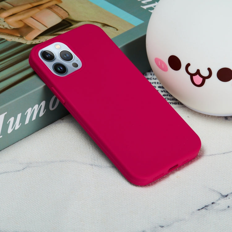 For iPhone 15 Pro Solid Color Silicone Phone Case(Rose Red) by buy2fix