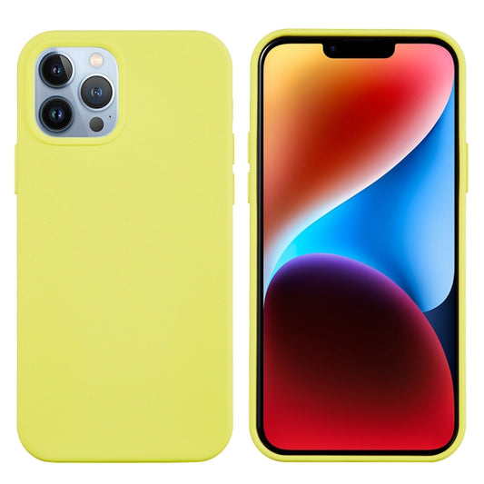 For iPhone 15 Pro Solid Color Silicone Phone Case(Lemon Yellow) by buy2fix
