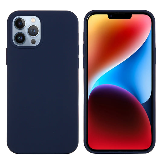 For iPhone 15 Pro Solid Color Silicone Phone Case(Midnight Blue) by buy2fix