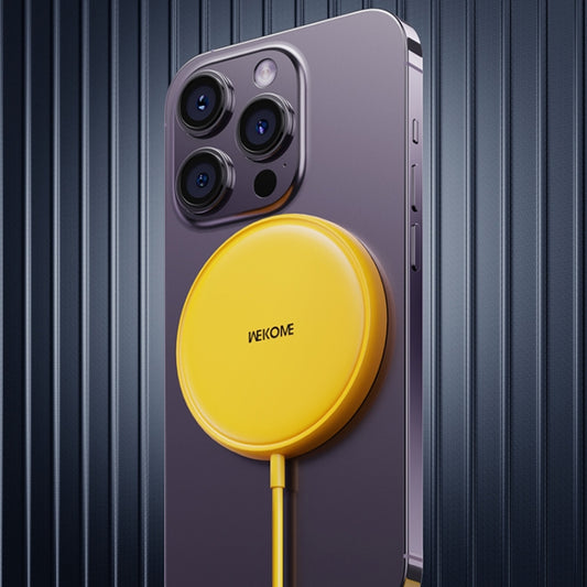 WK WP-U166 15W Magnetic Wireless Charger(Yellow) by WK