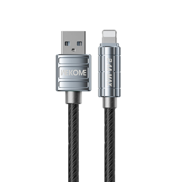 WK WDC-203i 2.4A USB to 8 Pin Data Cable, Length: 1m(Black) - Normal Style Cable by WK | Online Shopping UK | buy2fix