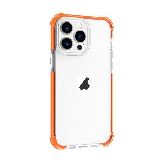 For iPhone 15 Pro Max Four-corner Shockproof TPU Hybrid Acrylic Phone Case(Orange) by buy2fix