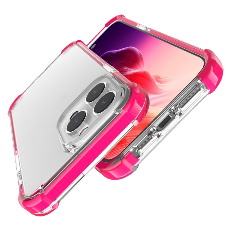For iPhone 15 Pro Max Four-corner Shockproof TPU Hybrid Acrylic Phone Case(Pink) - iPhone 15 Pro Max Cases by buy2fix | Online Shopping UK | buy2fix