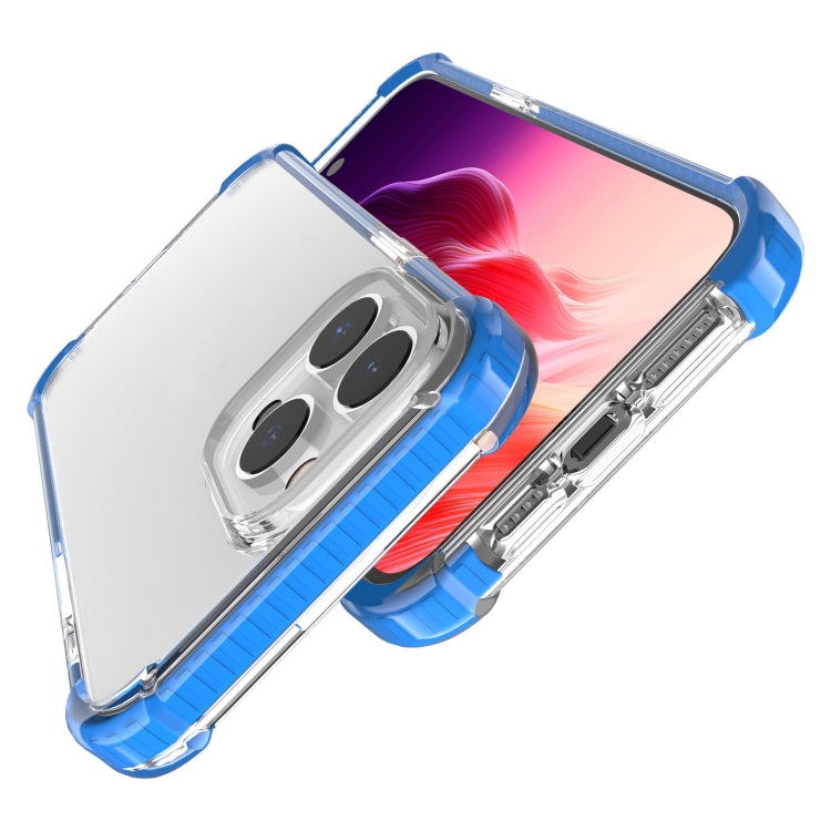 For iPhone 15 Pro Max Four-corner Shockproof TPU Hybrid Acrylic Phone Case(Blue) - iPhone 15 Pro Max Cases by buy2fix | Online Shopping UK | buy2fix