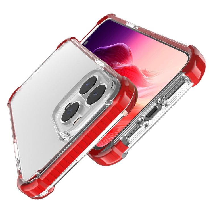 For iPhone 15 Pro Max Four-corner Shockproof TPU Hybrid Acrylic Phone Case(Red) - iPhone 15 Pro Max Cases by buy2fix | Online Shopping UK | buy2fix