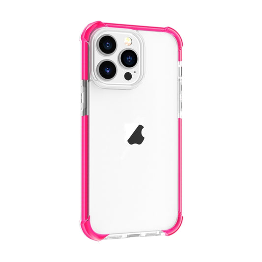 For iPhone 15 Pro Four-corner Shockproof TPU Hybrid Acrylic Phone Case(Pink) by buy2fix