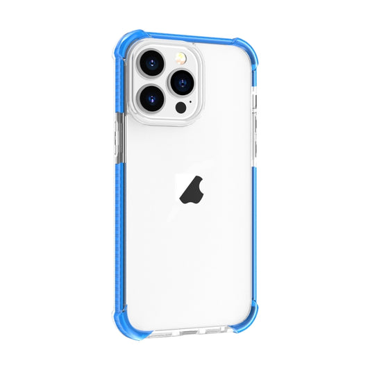 For iPhone 15 Pro Four-corner Shockproof TPU Hybrid Acrylic Phone Case(Blue) by buy2fix