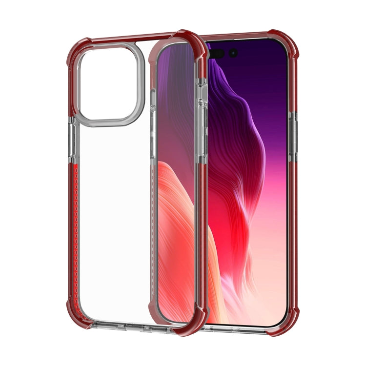 For iPhone 15 Pro Four-corner Shockproof TPU Hybrid Acrylic Phone Case(Brown) - iPhone 15 Pro Cases by buy2fix | Online Shopping UK | buy2fix