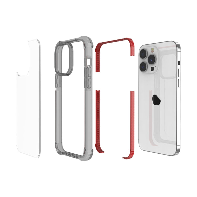 For iPhone 15 Pro Four-corner Shockproof TPU Hybrid Acrylic Phone Case(Brown) - iPhone 15 Pro Cases by buy2fix | Online Shopping UK | buy2fix