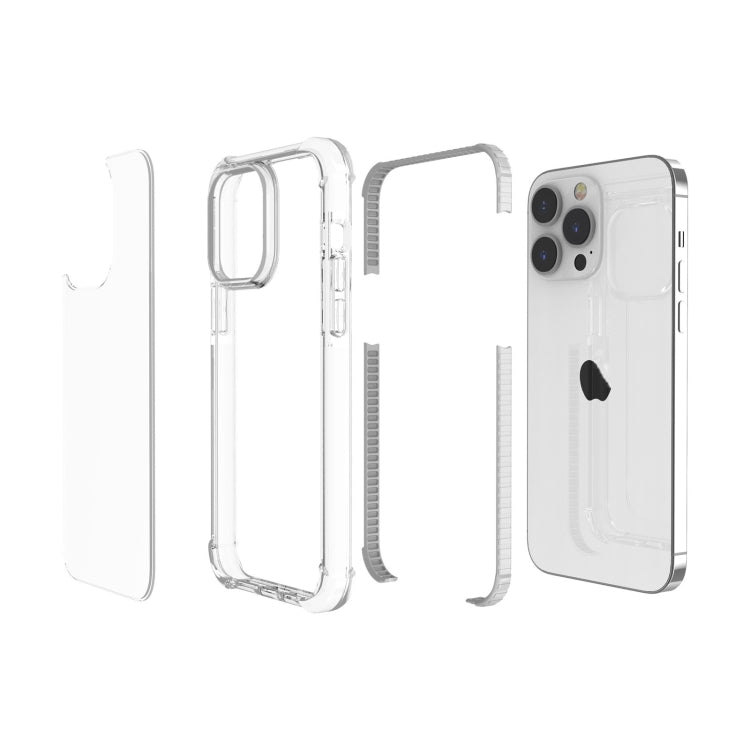 For iPhone 15 Pro Four-corner Shockproof TPU Hybrid Acrylic Phone Case(Transparent) - iPhone 15 Pro Cases by buy2fix | Online Shopping UK | buy2fix