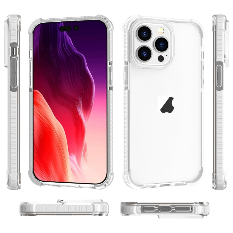 For iPhone 15 Pro Four-corner Shockproof TPU Hybrid Acrylic Phone Case(Transparent) - iPhone 15 Pro Cases by buy2fix | Online Shopping UK | buy2fix