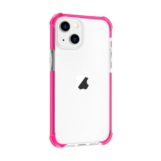 For iPhone 15 Plus Four-corner Shockproof TPU Hybrid Acrylic Phone Case(Pink) by buy2fix