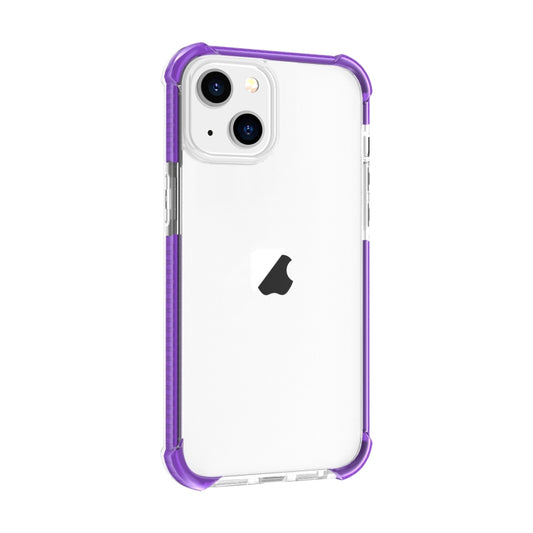 For iPhone 15 Plus Four-corner Shockproof TPU Hybrid Acrylic Phone Case(Purple) by buy2fix