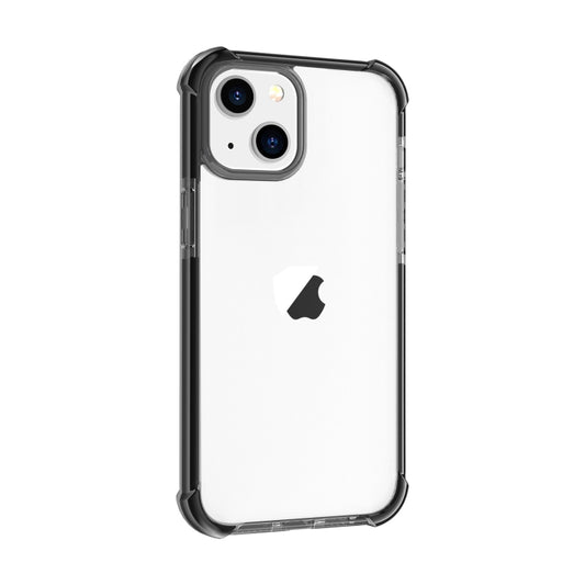 For iPhone 15 Plus Four-corner Shockproof TPU Hybrid Acrylic Phone Case(Black) by buy2fix