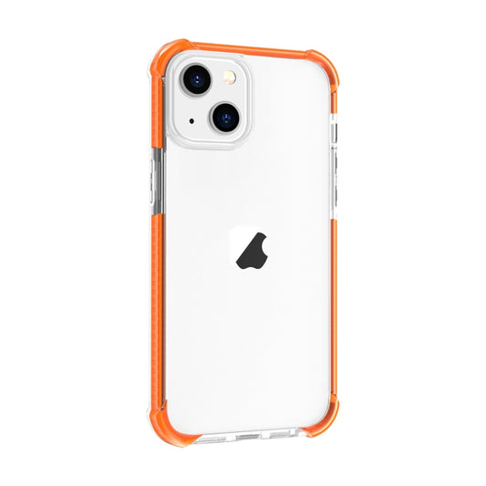 For iPhone 15 Four-corner Shockproof TPU Hybrid Acrylic Phone Case(Orange) by buy2fix