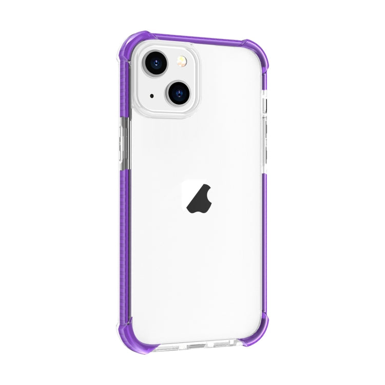 For iPhone 15 Four-corner Shockproof TPU Hybrid Acrylic Phone Case(Purple) - iPhone 15 Cases by buy2fix | Online Shopping UK | buy2fix