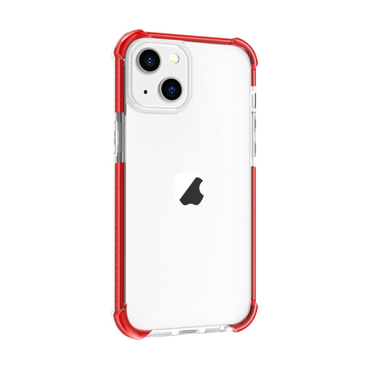 For iPhone 15 Four-corner Shockproof TPU Hybrid Acrylic Phone Case(Red) by buy2fix