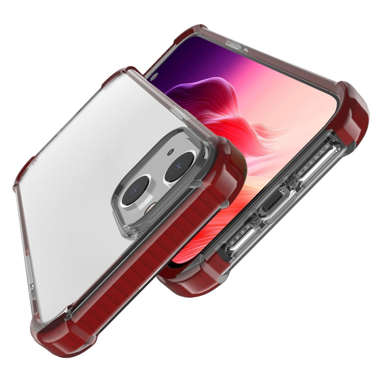 For iPhone 15 Four-corner Shockproof TPU Hybrid Acrylic Phone Case(Brown) - iPhone 15 Cases by buy2fix | Online Shopping UK | buy2fix