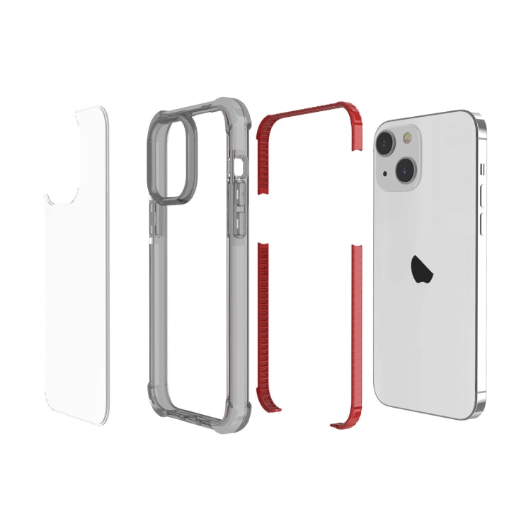 For iPhone 15 Four-corner Shockproof TPU Hybrid Acrylic Phone Case(Brown) - iPhone 15 Cases by buy2fix | Online Shopping UK | buy2fix
