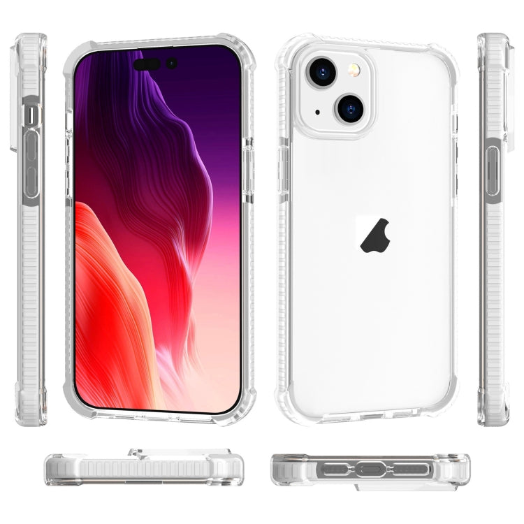 For iPhone 15 Four-corner Shockproof TPU Hybrid Acrylic Phone Case(Transparent) - iPhone 15 Cases by buy2fix | Online Shopping UK | buy2fix