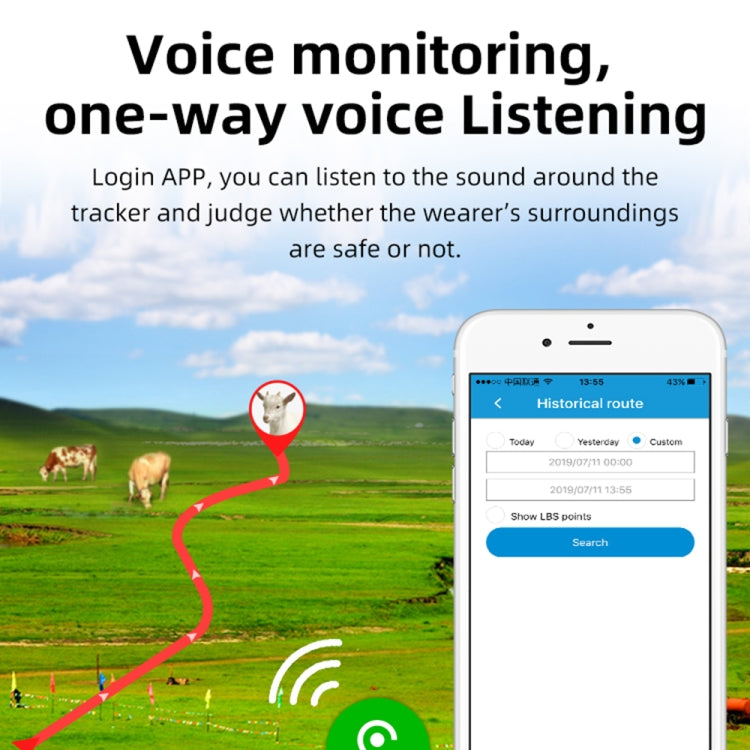 V44 Solar Energy Waterproof Cattle and Sheep GPS Tracker by buy2fix