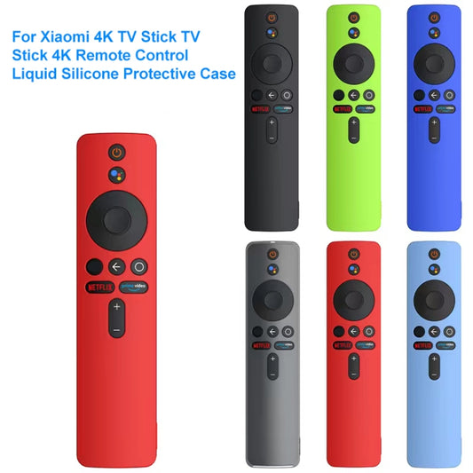 For Xiaomi 4K TV Stick Remote Control Liquid Silicone Protective Case(Black) by buy2fix