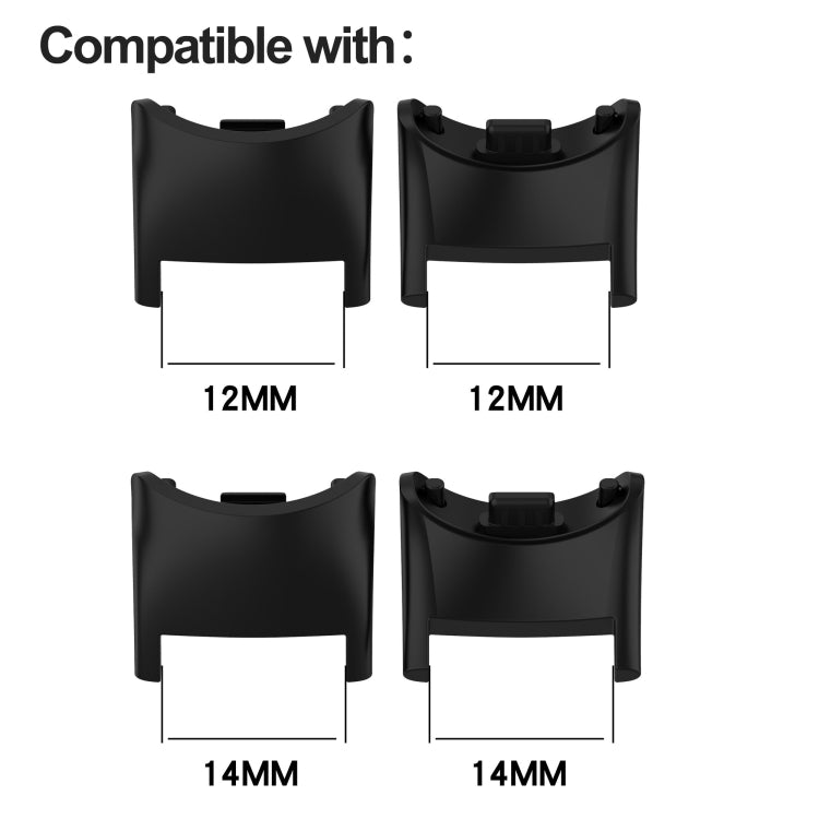 For Xiaomi Mi Band 8 1 Pair PC Plastic Watch Band Connector(Transparent White) - For Xiaomi by buy2fix | Online Shopping UK | buy2fix
