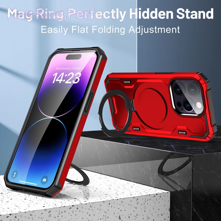 For iPhone 14 / 13 Patronus MagSafe Magnetic Holder Phone Case(Red) - iPhone 14 Cases by buy2fix | Online Shopping UK | buy2fix