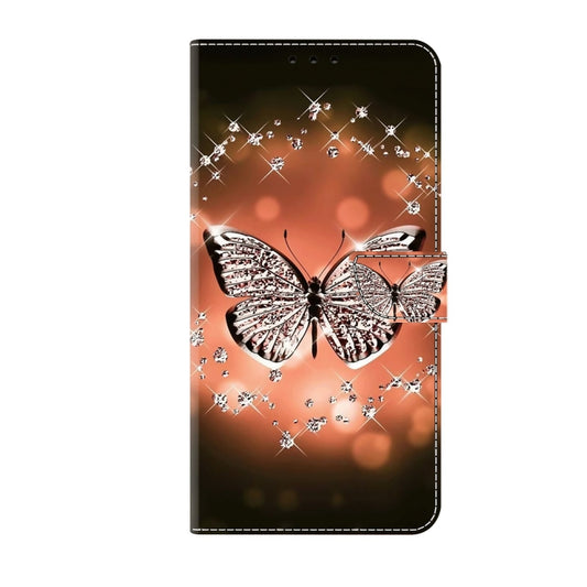 For Xiaomi Redmi 9 Crystal 3D Shockproof Protective Leather Phone Case(Crystal Butterfly) by buy2fix